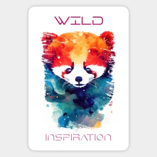 Red Panda Wild Nature Animal Colors Art Painting Magnet